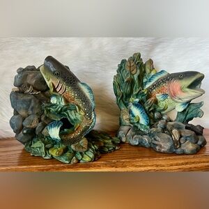 Vintage Fishermen’s Stone Fish Bookends